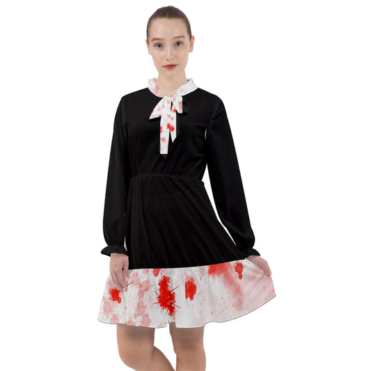 blood spatter All Frills Chiffon Dress