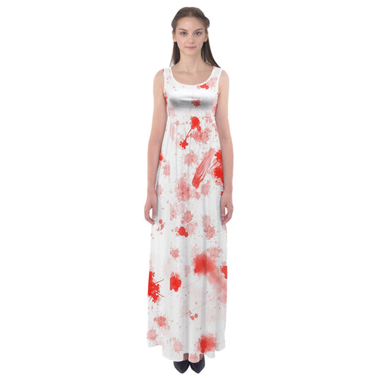 blood spatter Empire Waist Maxi Dress