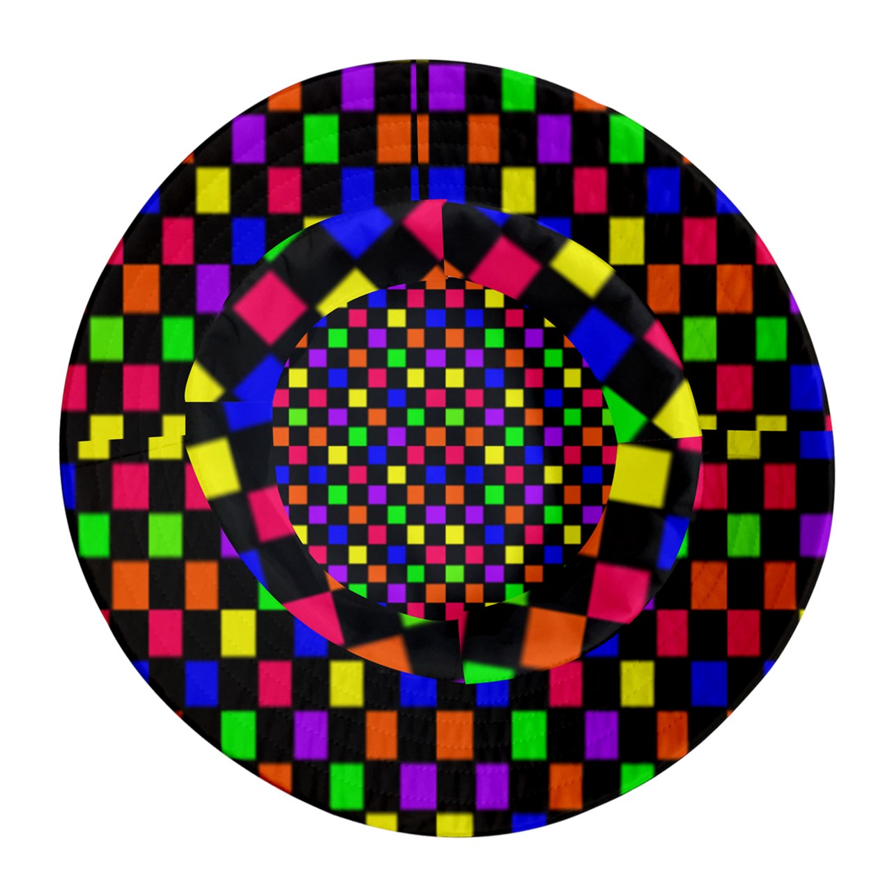 clown print pattern block reverse Bucket Hat