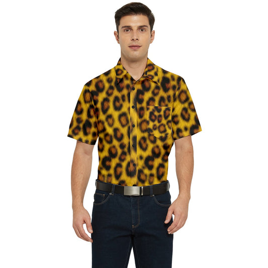 big cat Short Sleeve Pocket Shirt