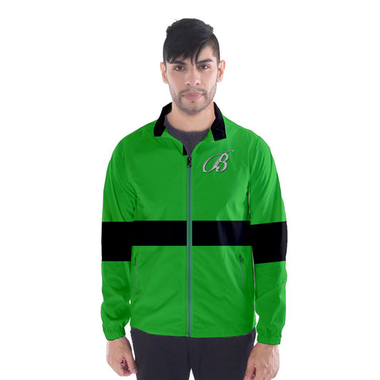 neon green strapped Windbreaker