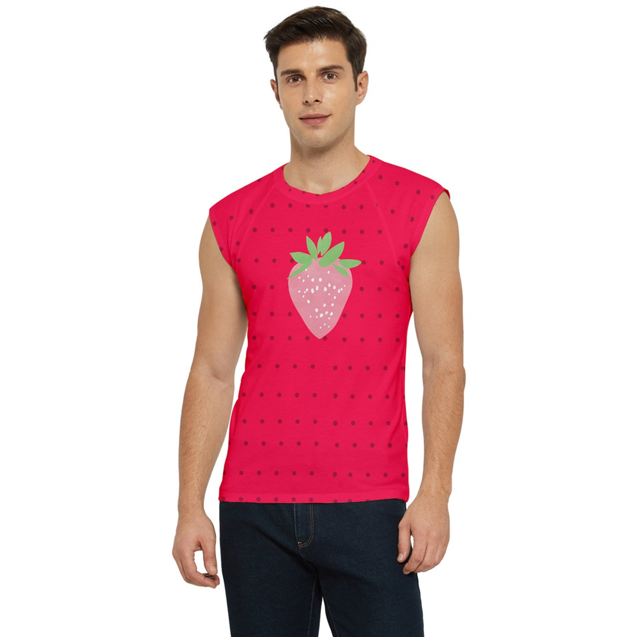 strawberries red dot large Raglan Cap Sleeve Tee