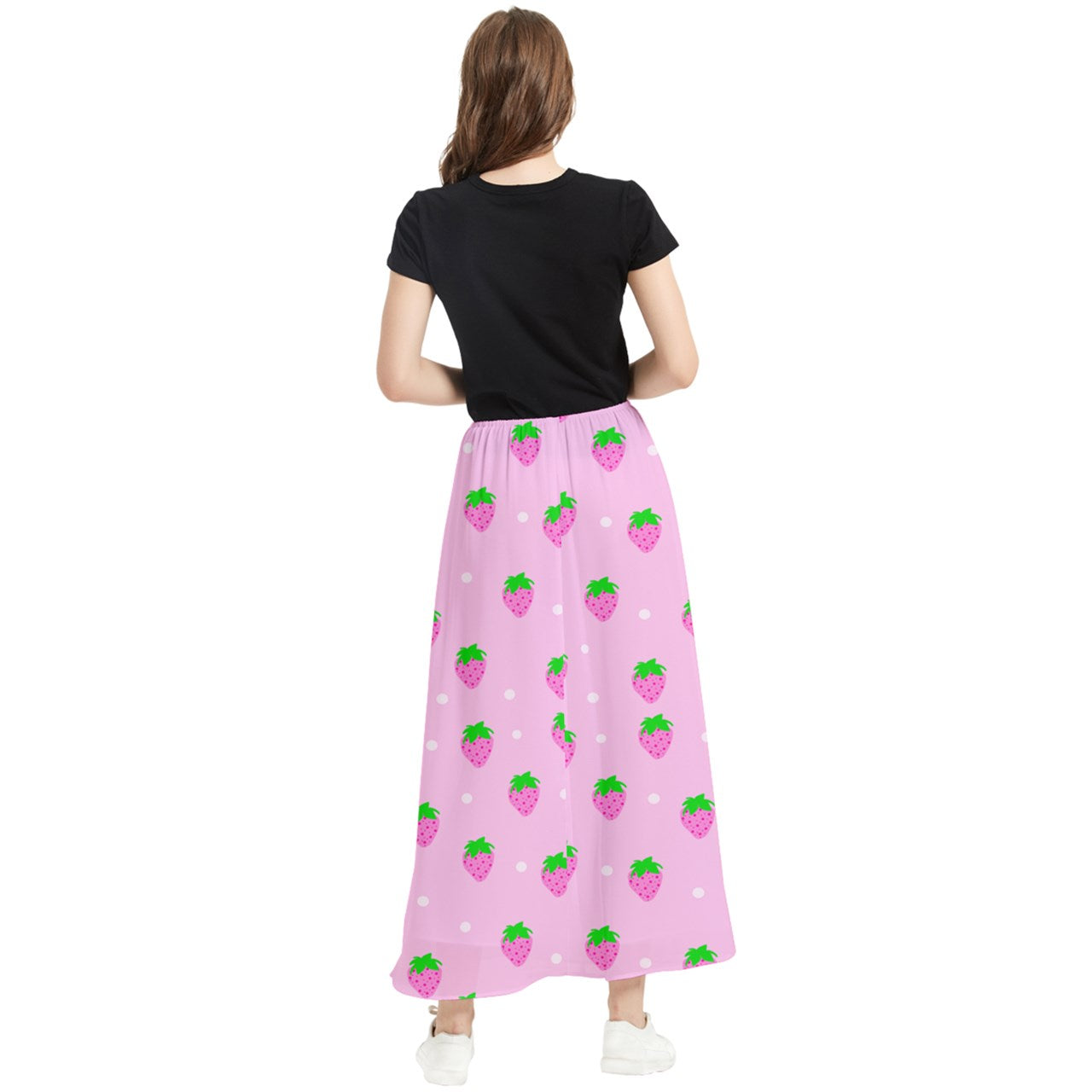 strawberrie's pink Maxi Chiffon Skirt
