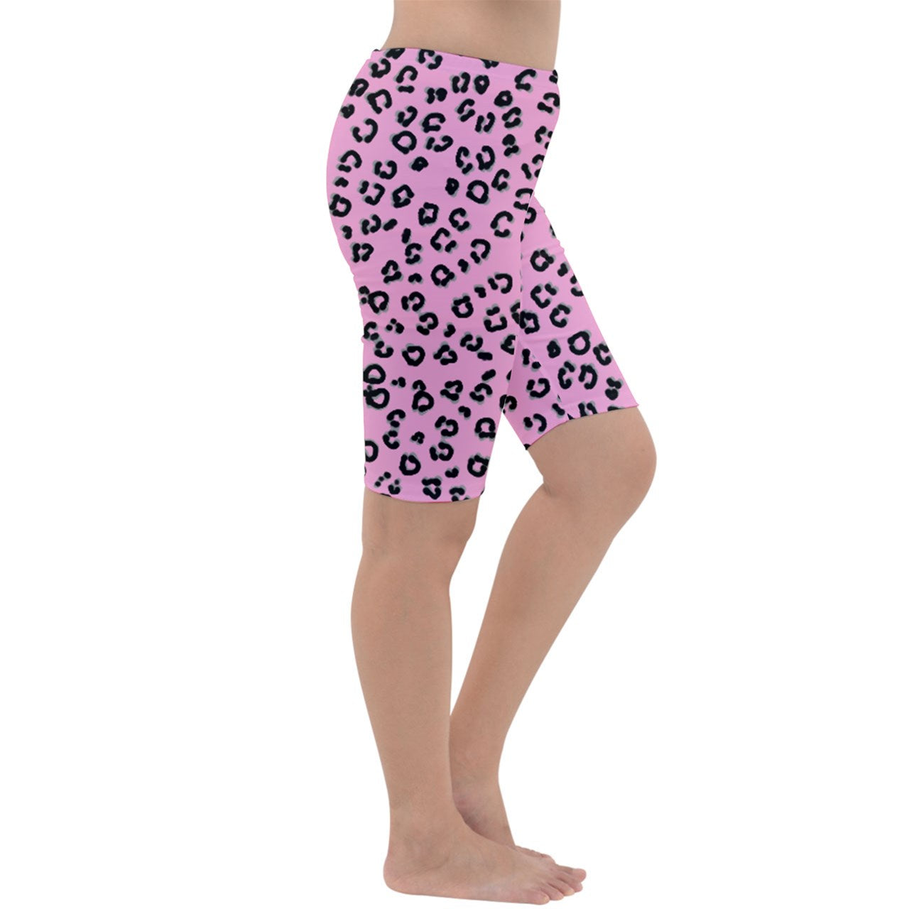 pink cheetah Cropped Leggings