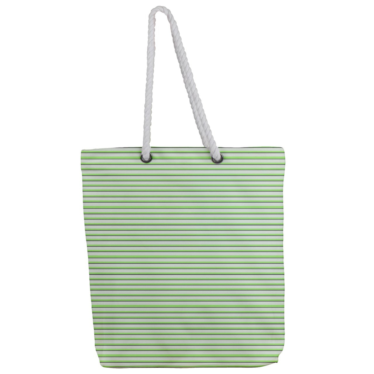 stem green stripes Full Print Rope Handle Tote (Large)