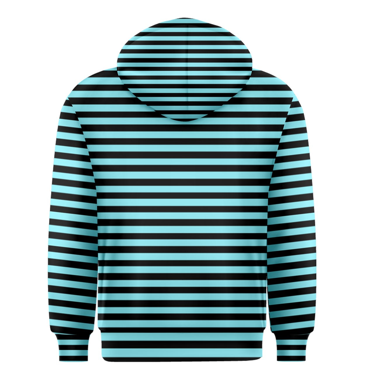 baby blue stripe Zipper Hoodie