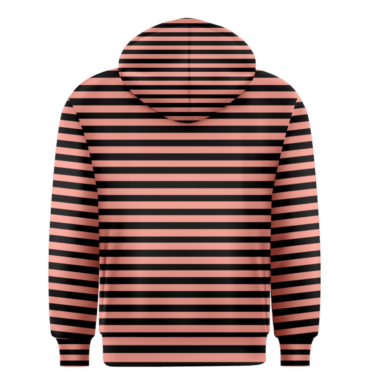 peach Bellini stripe Zipper Hoodie
