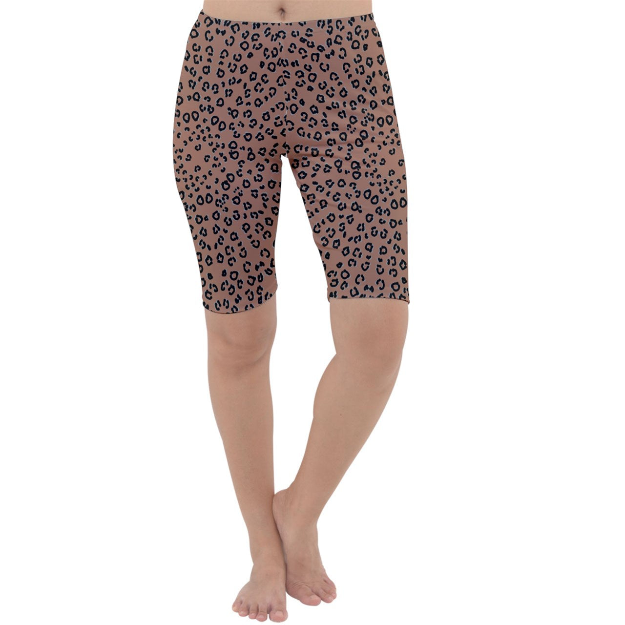 brown cheetah Cropped Leggings