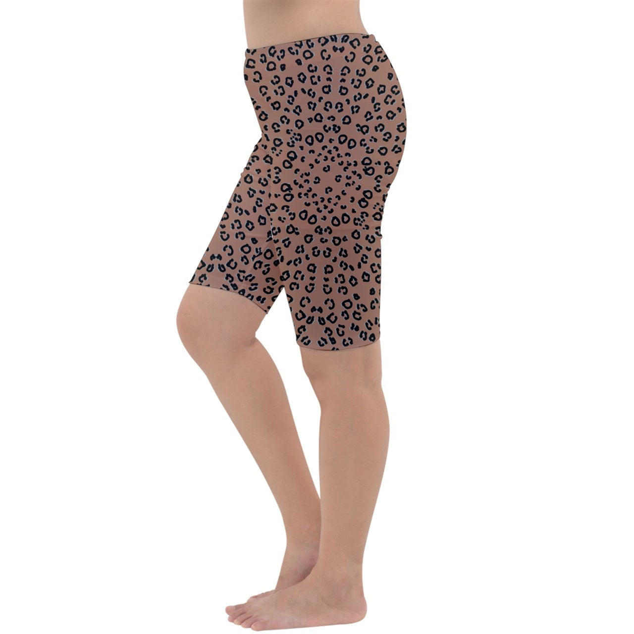 brown cheetah Cropped Leggings