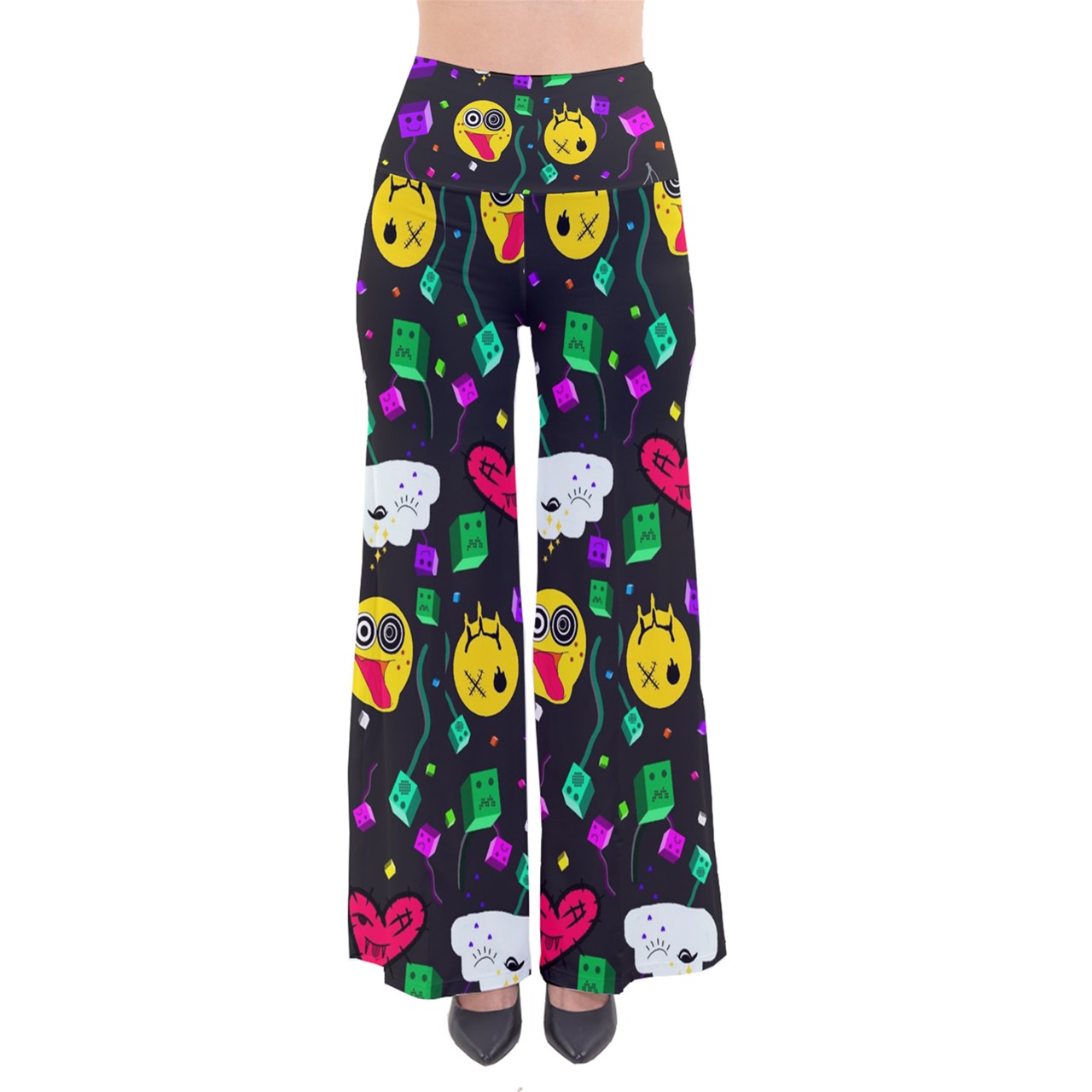 Smiley Balloons So Vintage Palazzo Pants