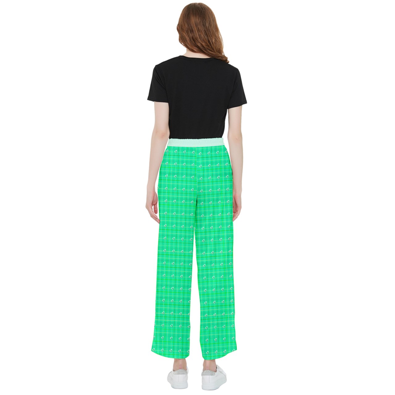Green y2k plaid Women's Pants