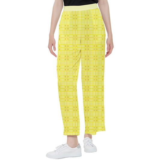 Yellow y2k plaid Women's Pants
