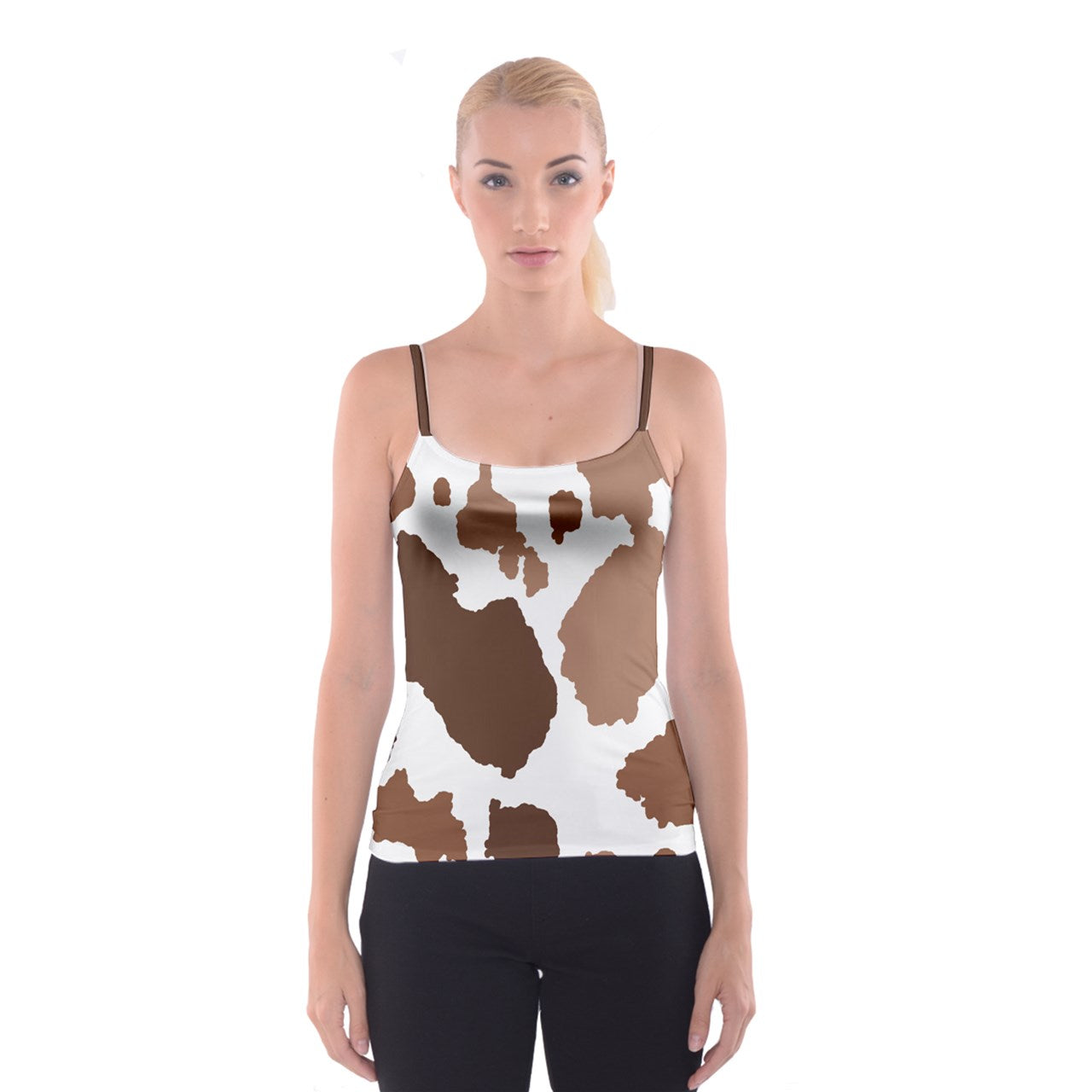irl cowboi print chocolate Spaghetti Strap Top
