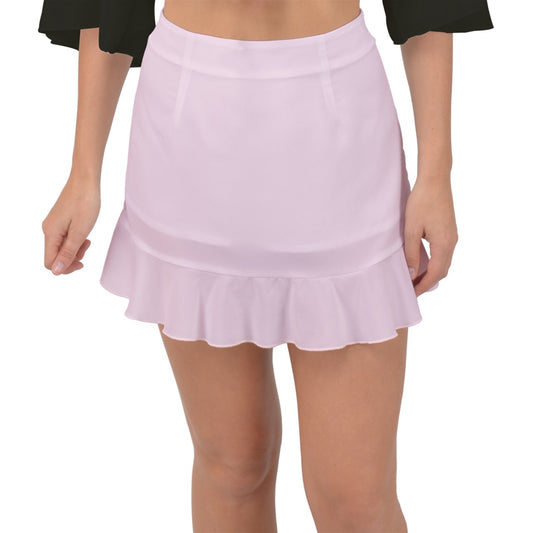 Icee Pink Fishtail Mini Chiffon Skirt