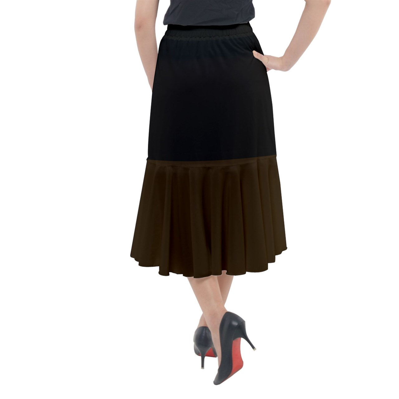 Chestnut Tails Midi Mermaid Skirt