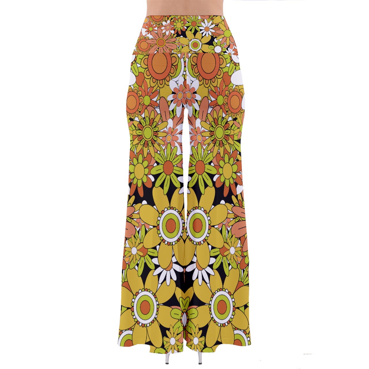 Classic Boho Flowers Vintage Palazzo Pants