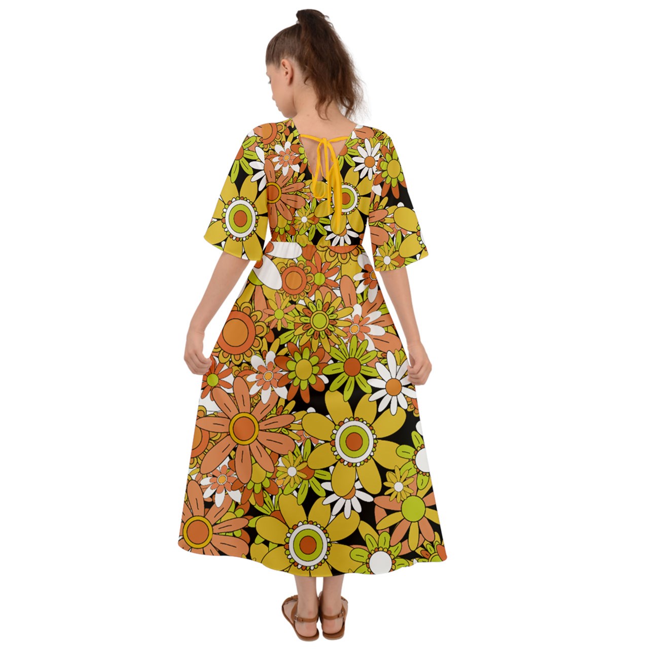 Classic Boho Flowers Boho Dress