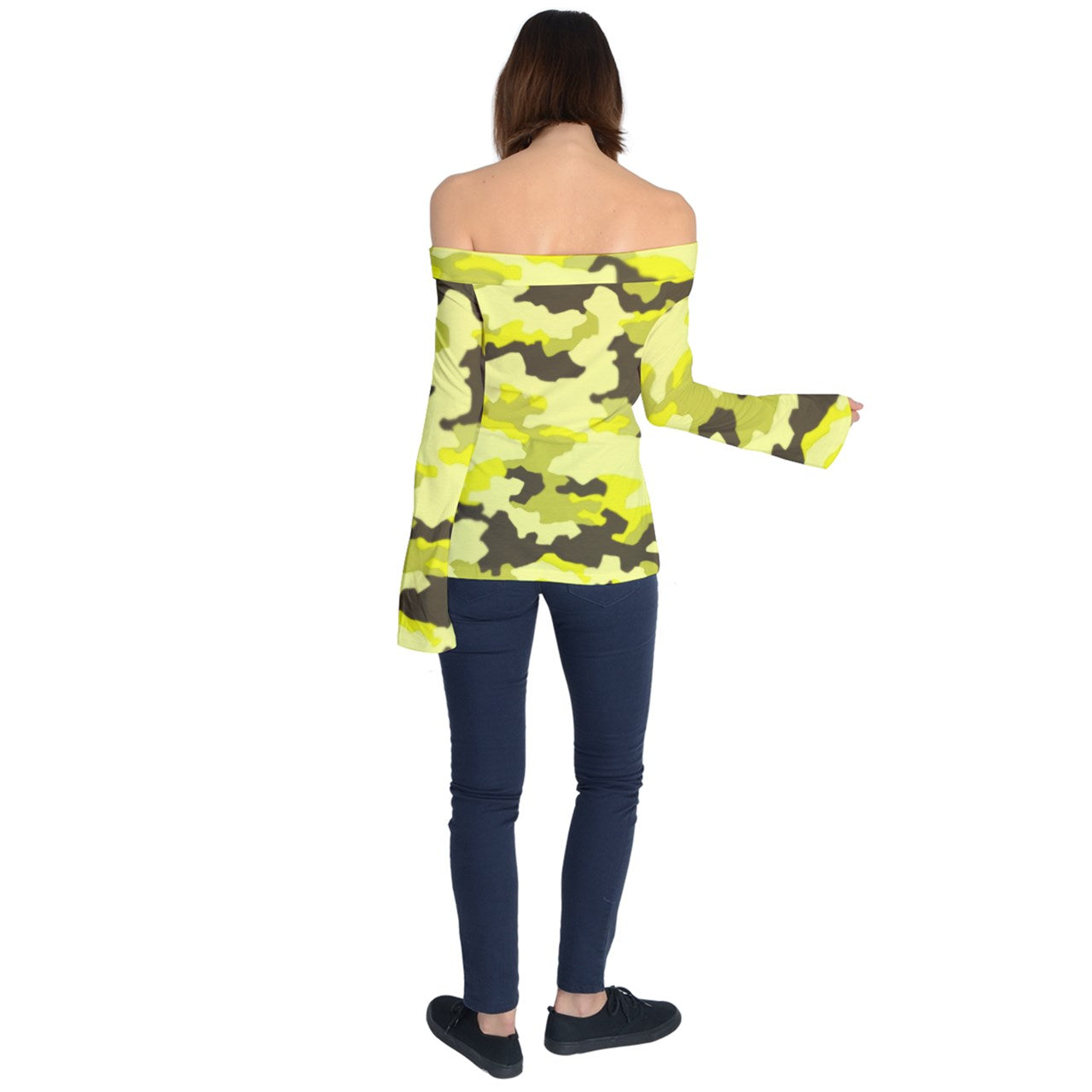 y2k Soldier Eastern Off Shoulder Long Sleeve Top