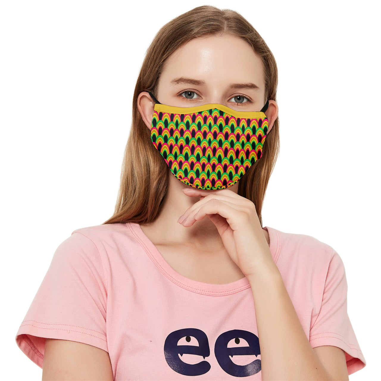 Indigo Rainbow Fitted Cloth Face Mask (Adult)