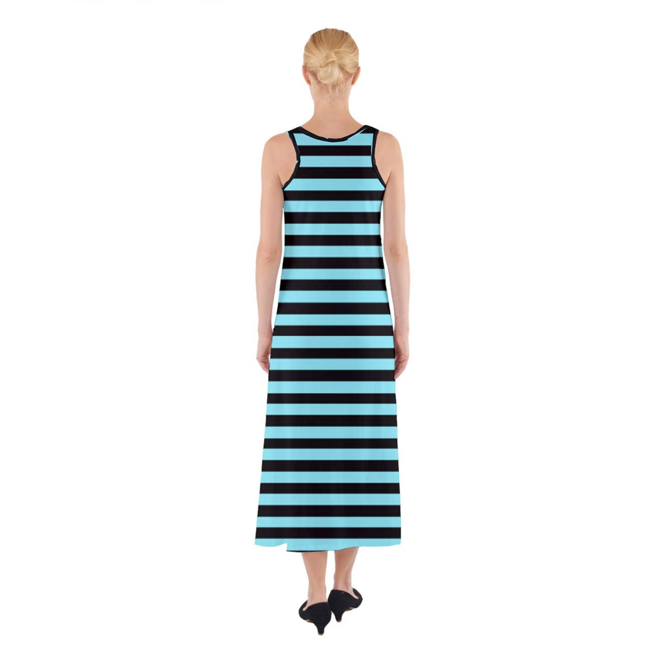 baby blue stripe Sleeveless Maxi Underdress