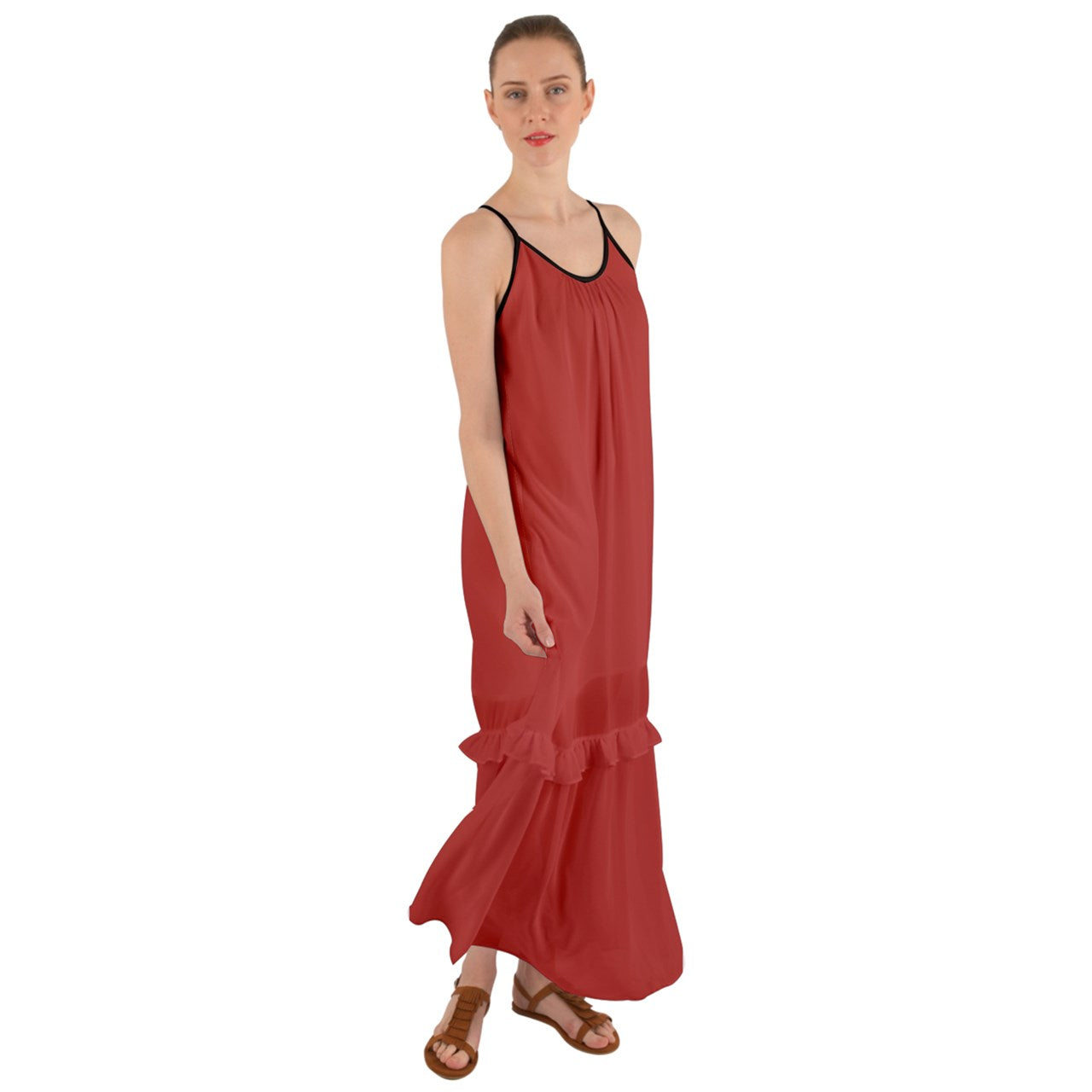 Cherry Jubilee Cami Maxi Ruffle Chiffon Underdress