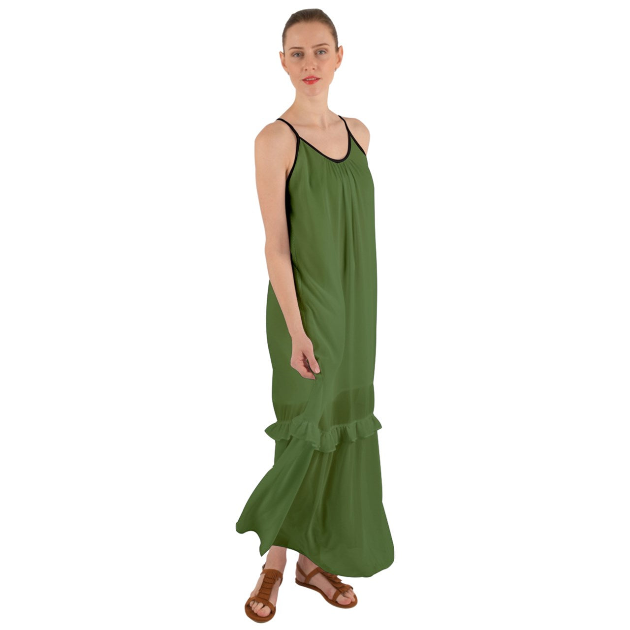 Swampfog Cami Maxi Ruffle Chiffon Underdress