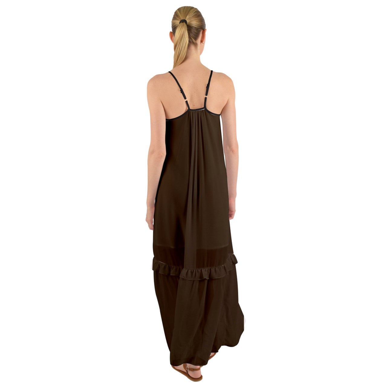 Chestnut Cami Maxi Ruffle Chiffon Underdress