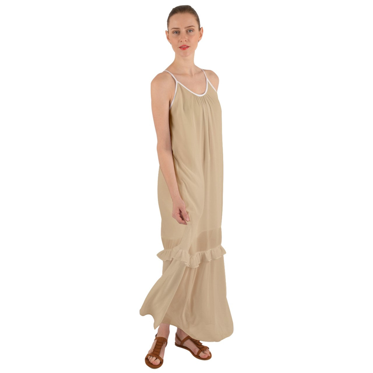 Paige Boy Cami Maxi Ruffle Chiffon Underdress