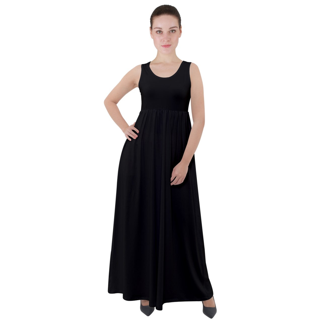 Bladebeak Empire Waist Velour Maxi Underdress