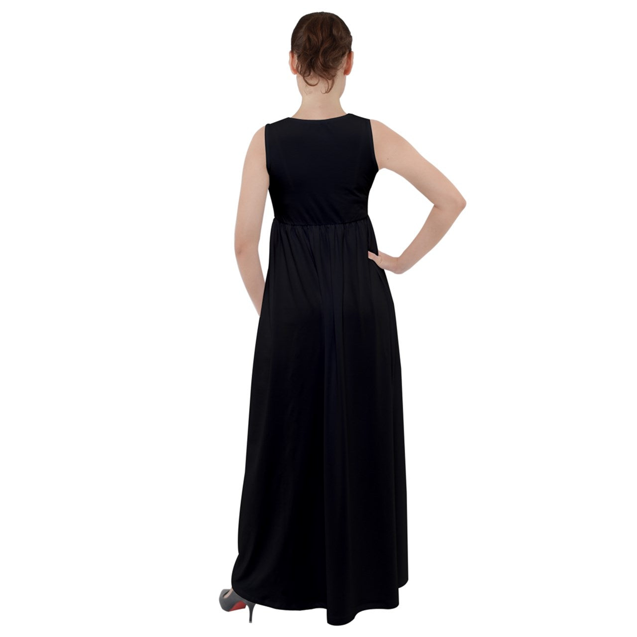 Bladebeak Empire Waist Velour Maxi Underdress