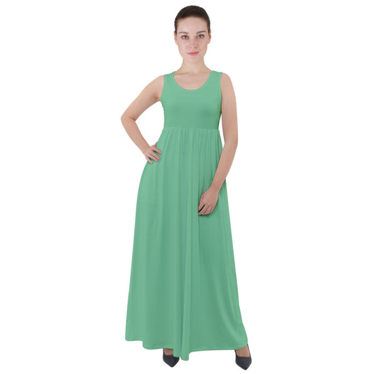 Mint Milk Empire Waist Velour Maxi Underdress