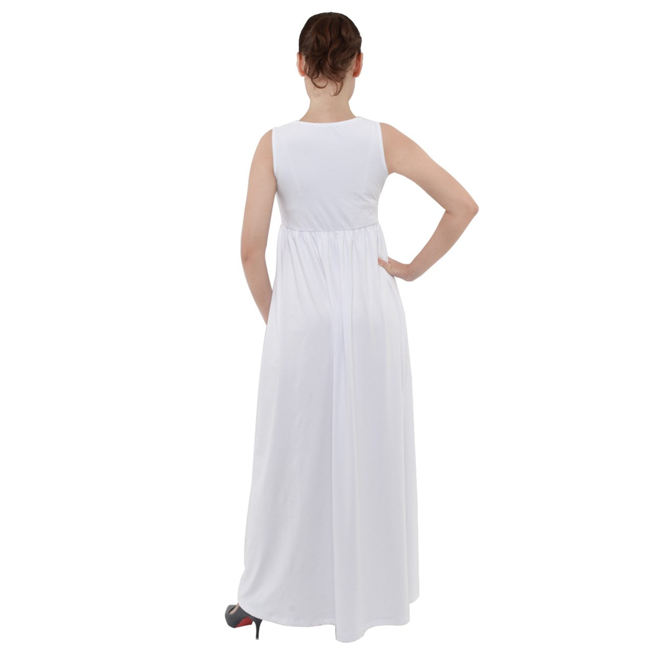 Fresh Paper Empire Waist Velour Maxi Underdress