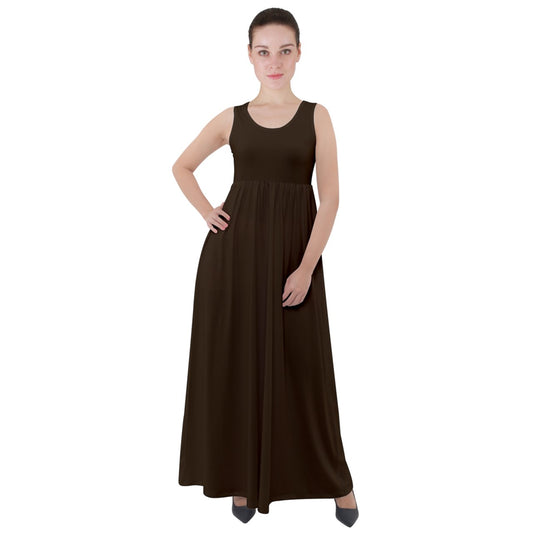 Chestnut Empire Waist Velour Maxi Underdress