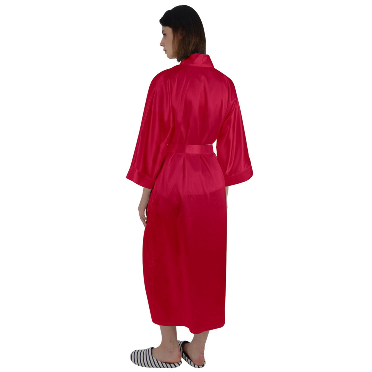 Chilli Red Maxi Satin Robe