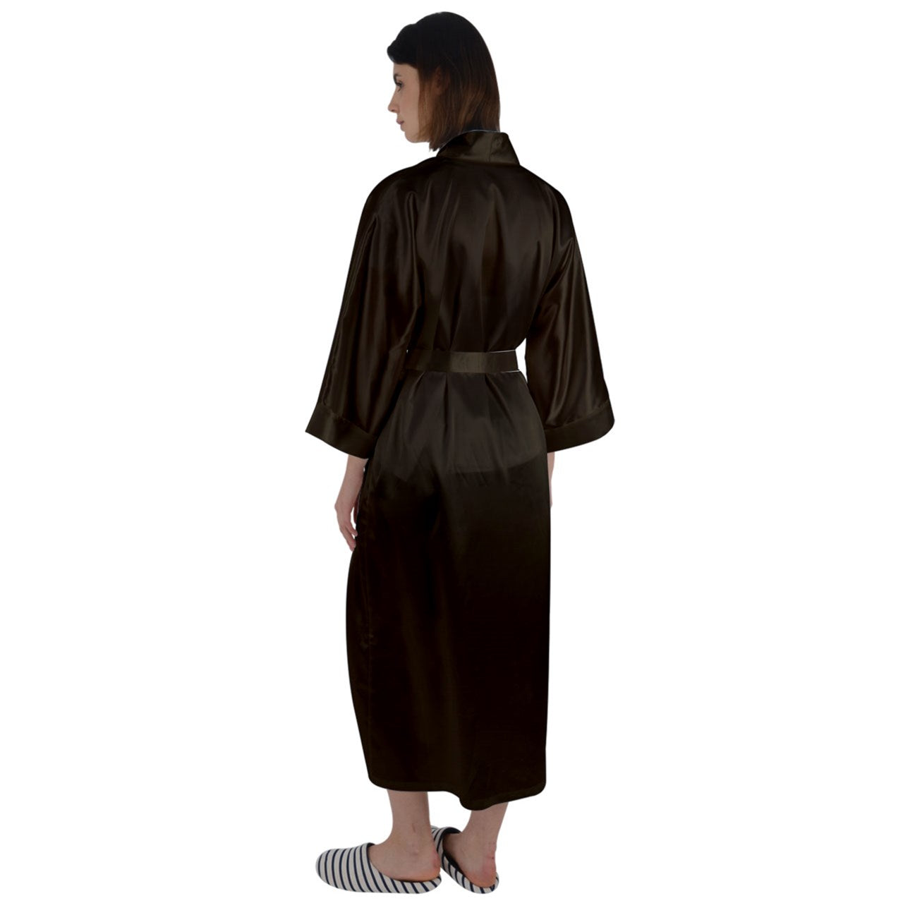 Chestnut Maxi Satin Robe