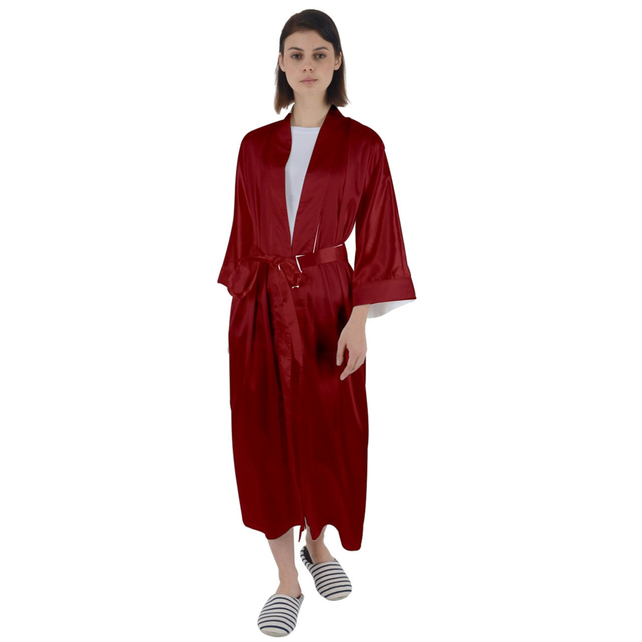 Apple Maxi Satin Robe