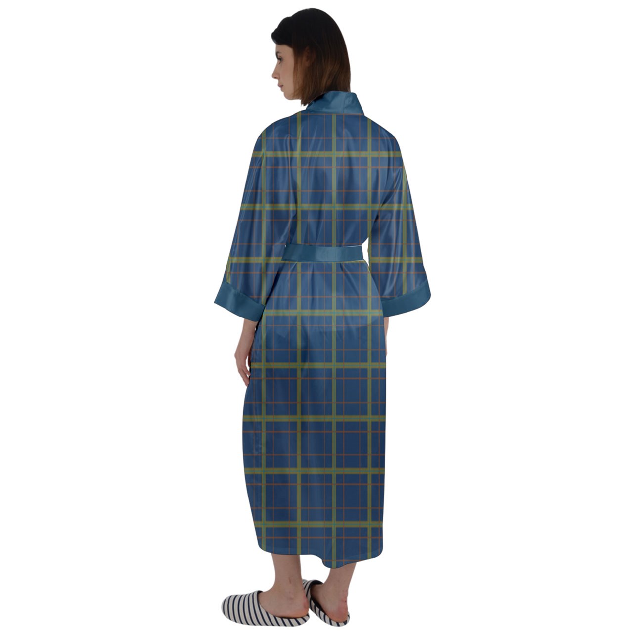 Backseat Blue Maxi Satin Robe