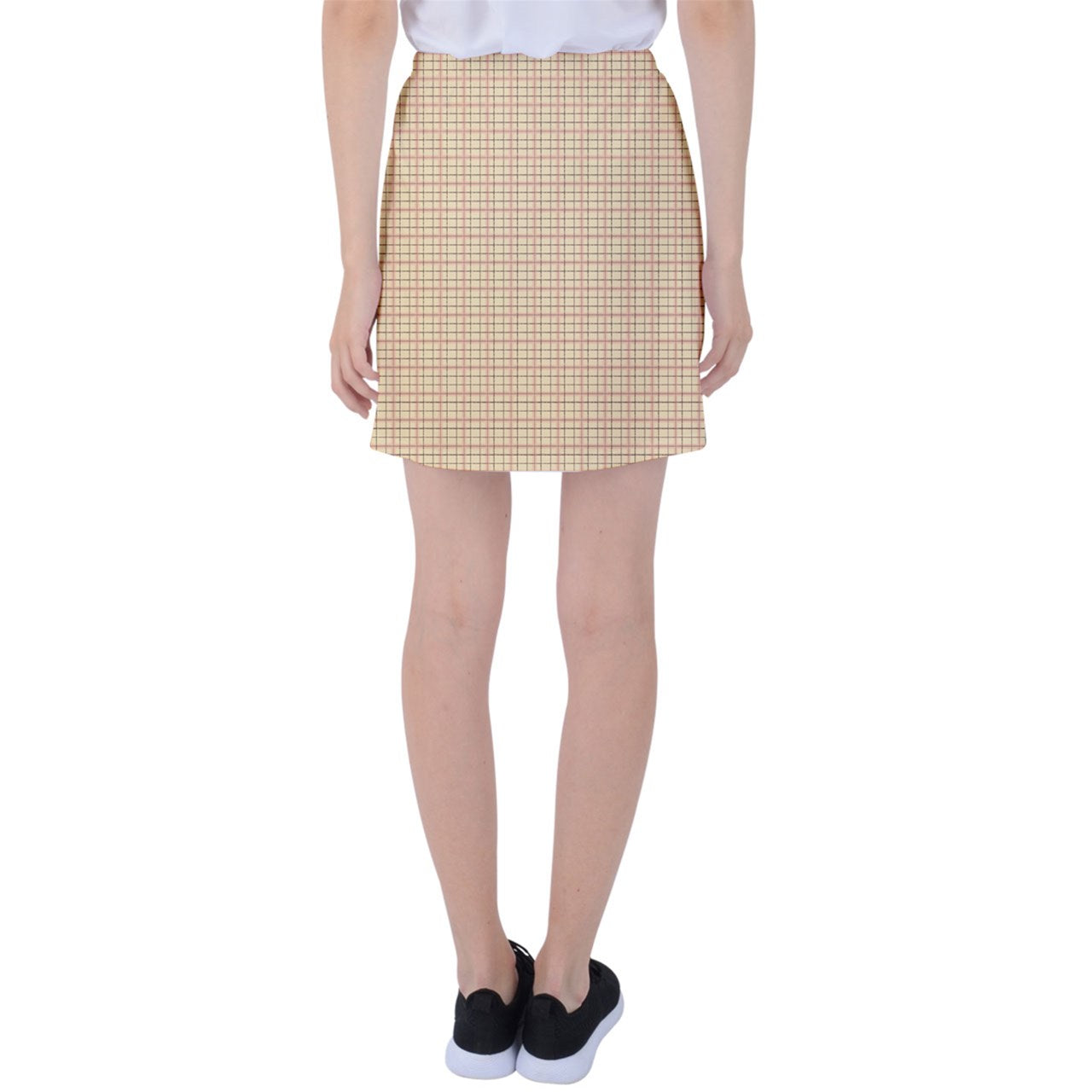 Beige Academia Tennis Skirt