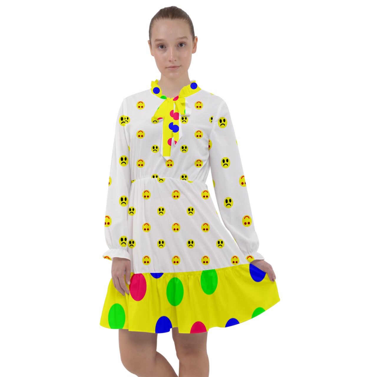 Twisted Smiley lite All Frills Chiffon Dress