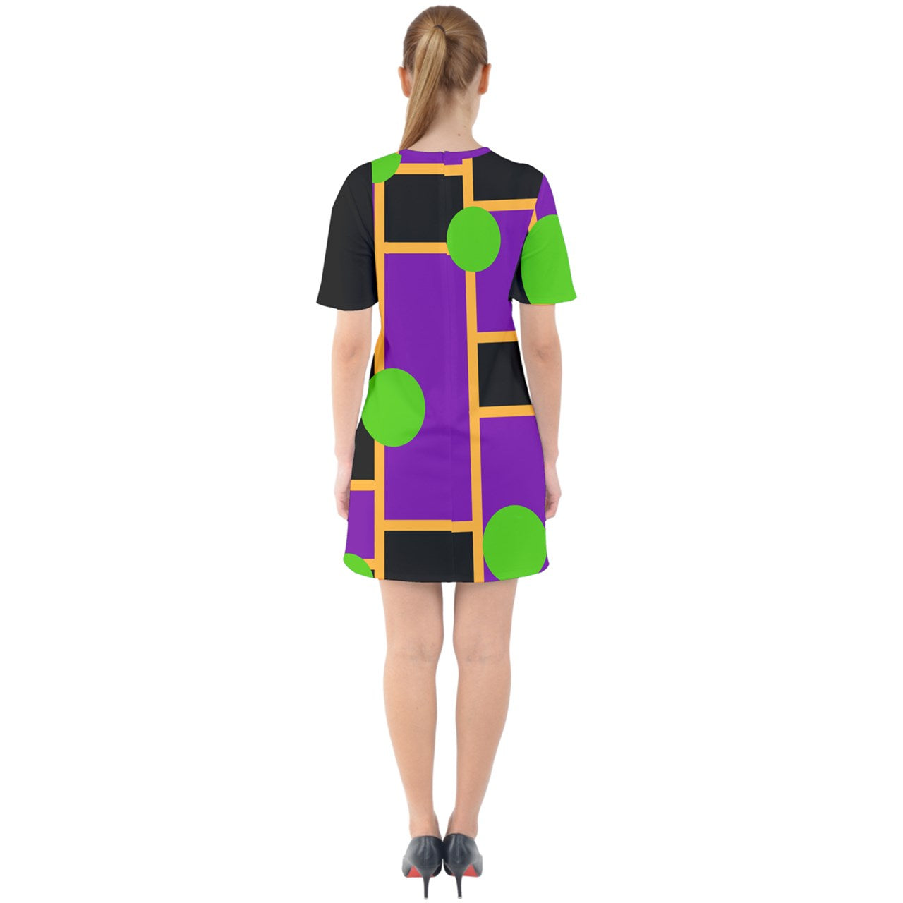 Hallow Eve Mod Bubble Short Sleeve Mini Dress