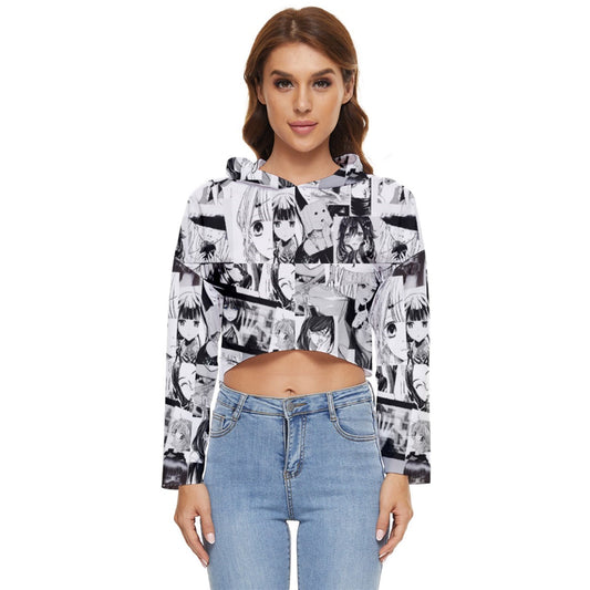 Girlstown Collage Lightweight Cropped Hoodie