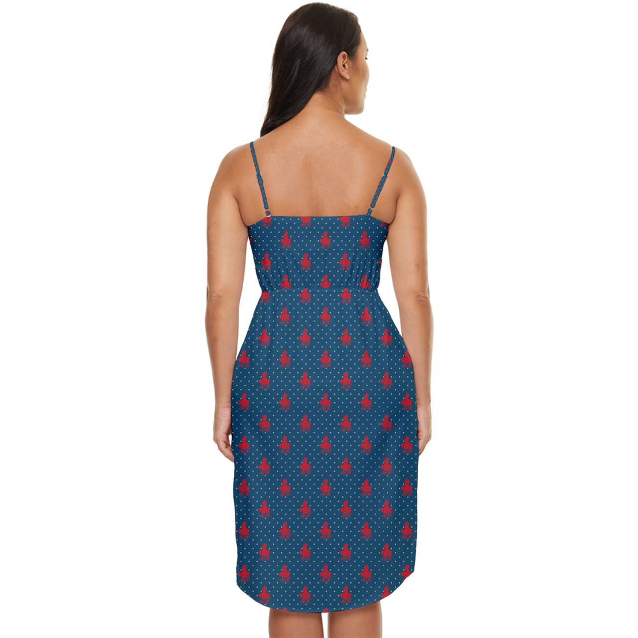 Midnight Rose Tulip Hem Mini Chiffon Dress