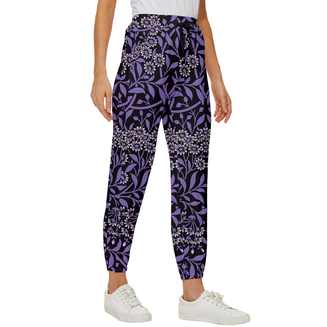 Moonlight Bloom Cropped Drawstring Pants