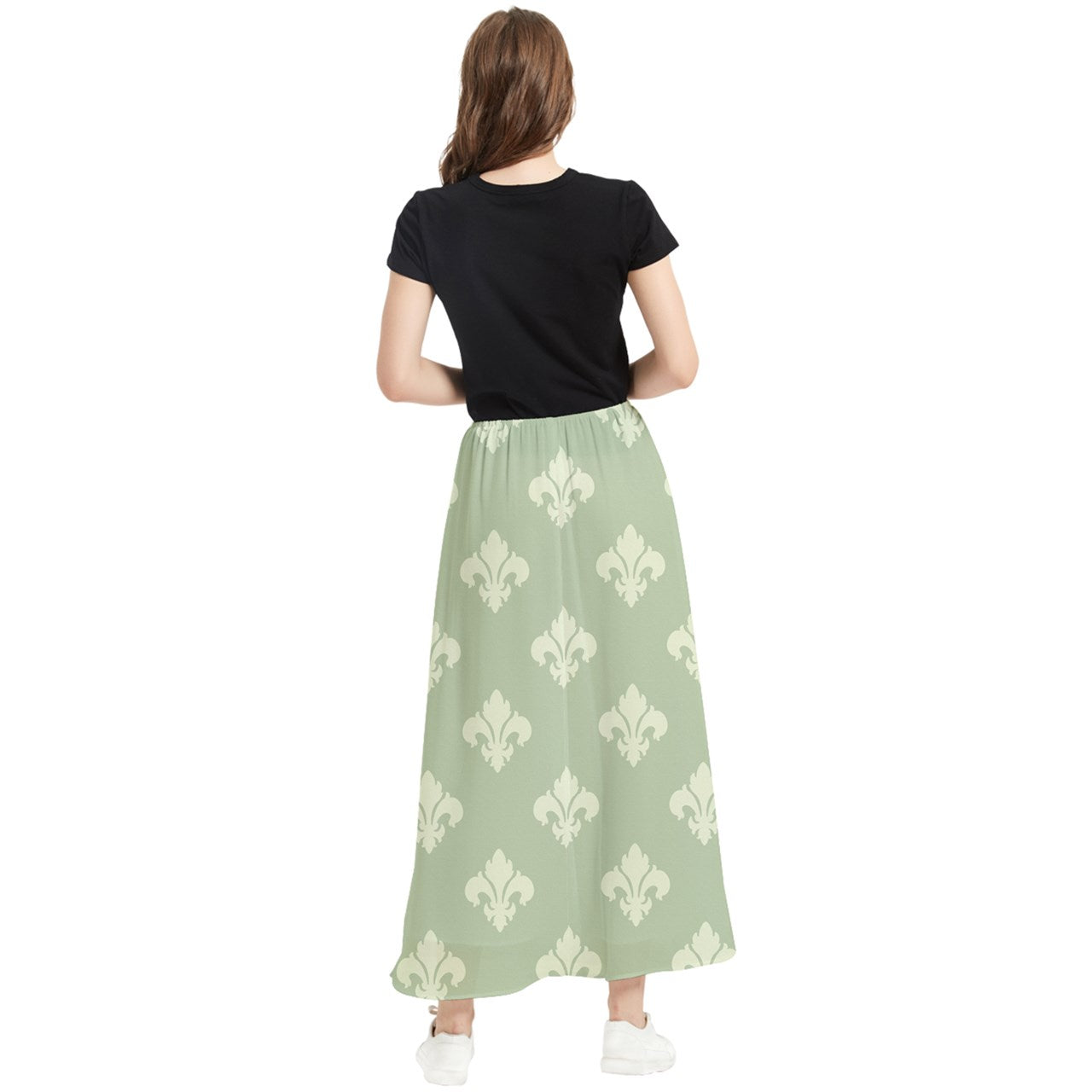 Truffle Mint Maxi Chiffon Skirt