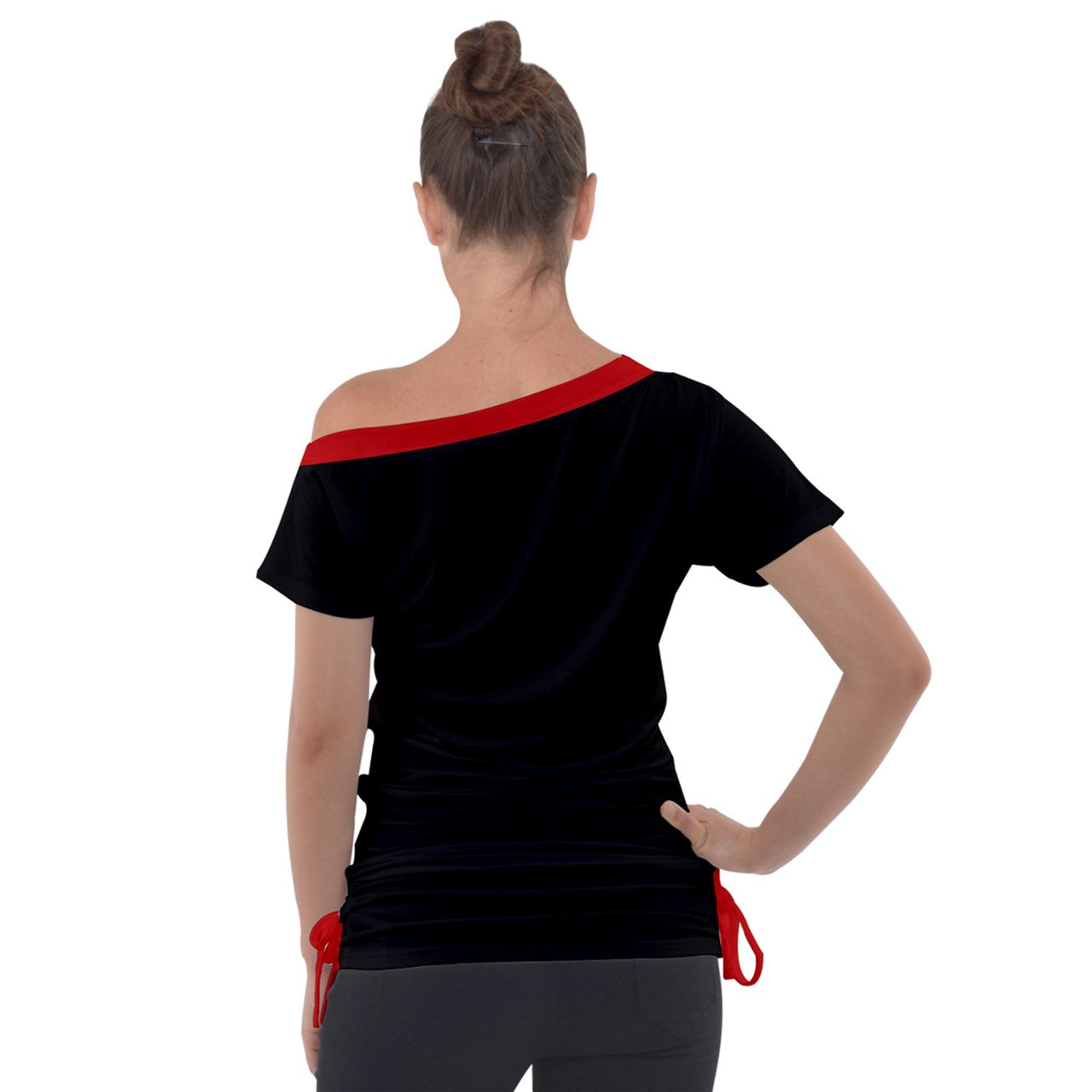 Toxic Brainz Off Shoulder Tie-Up Tee