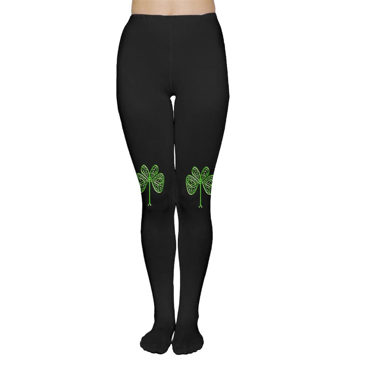 Emerald Leaf knee emblem Tights