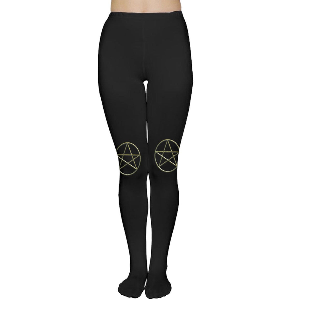Golden Pentacle knee emblem Tights