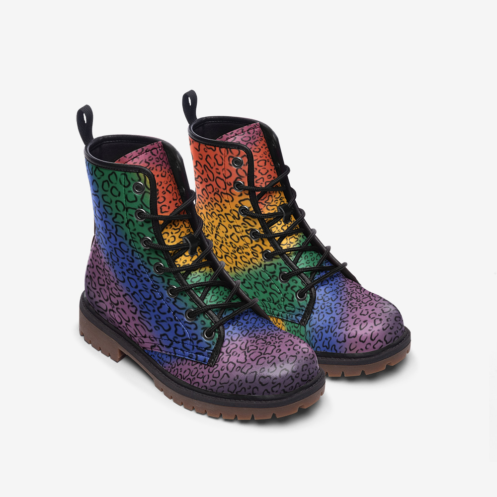 Rainbow Cheetah Leather Lightweight boots MT
