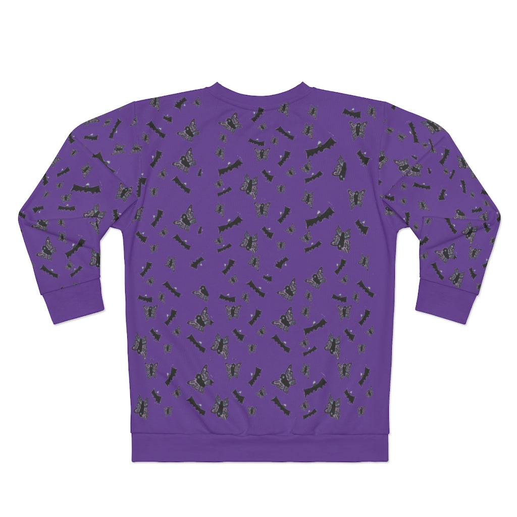 Butterflies and Bats purple Sweatshirt