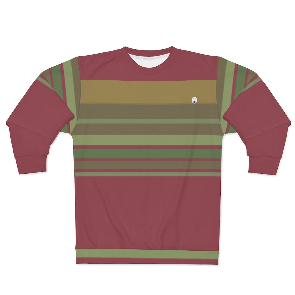 red green striped Unisex Sweatshirt
